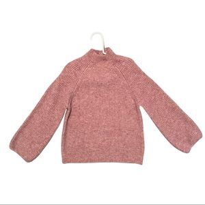 Zara Pink Shimmer Smockneck Sweater